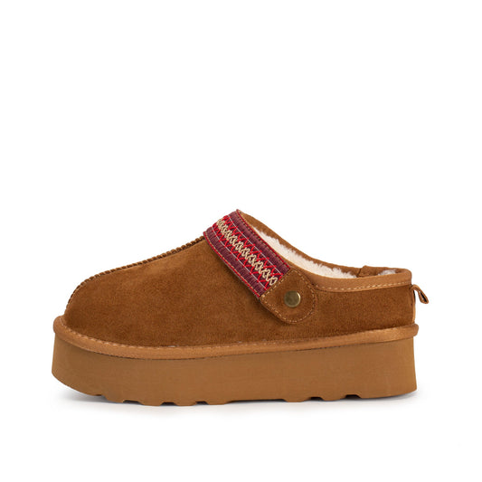 Yellow Box Footwear Magda Flatform Clog - Chestnut