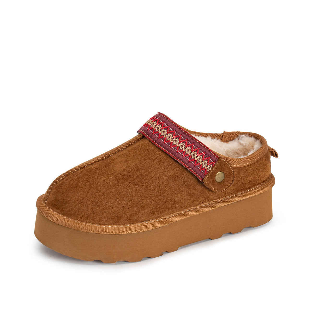 Yellow Box Footwear Magda Flatform Clog - Chestnut