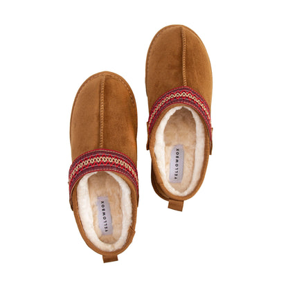 Yellow Box Footwear Magda Flatform Clog - Chestnut