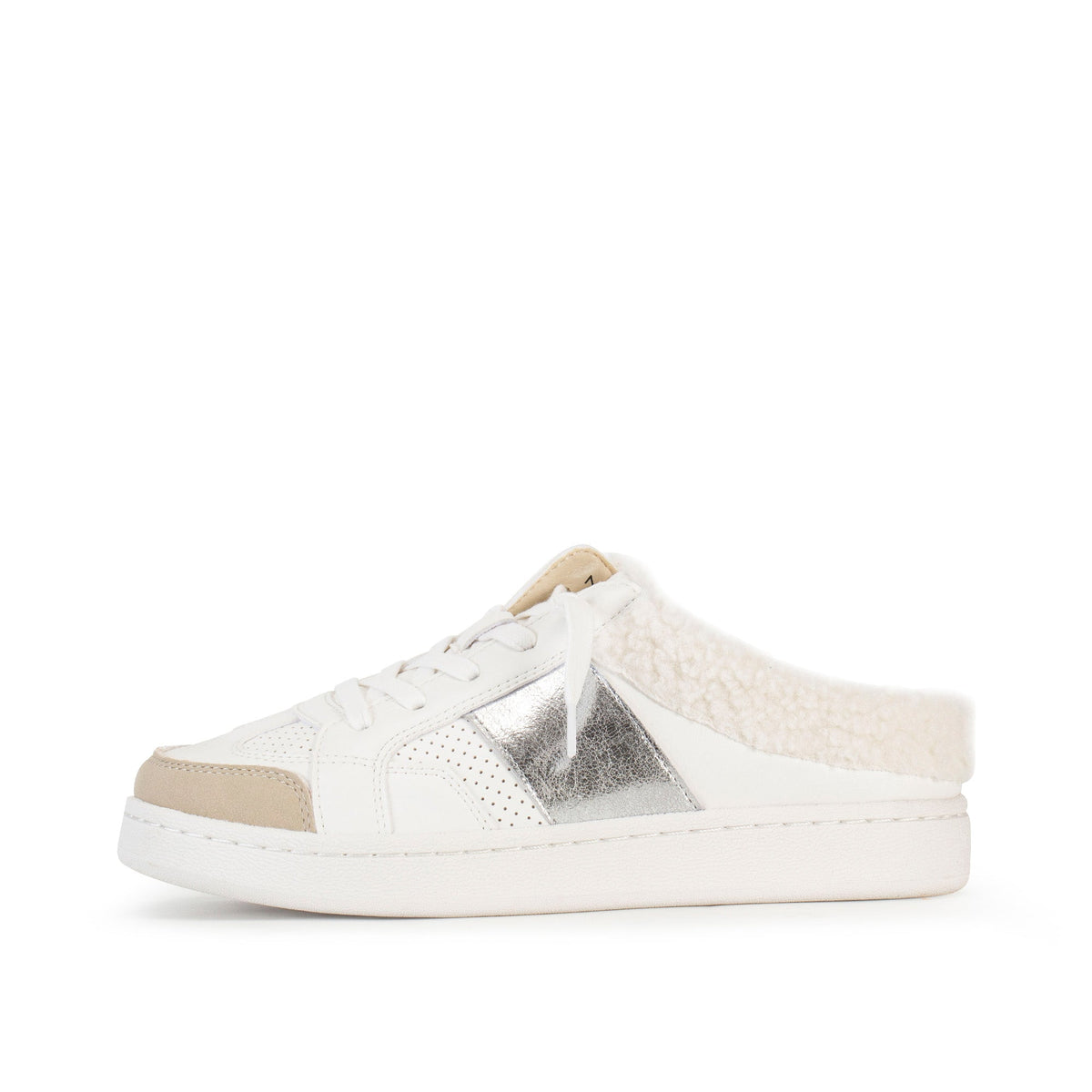 Yellow Box Footwear Corbin Shearling Mule Sneaker - White
