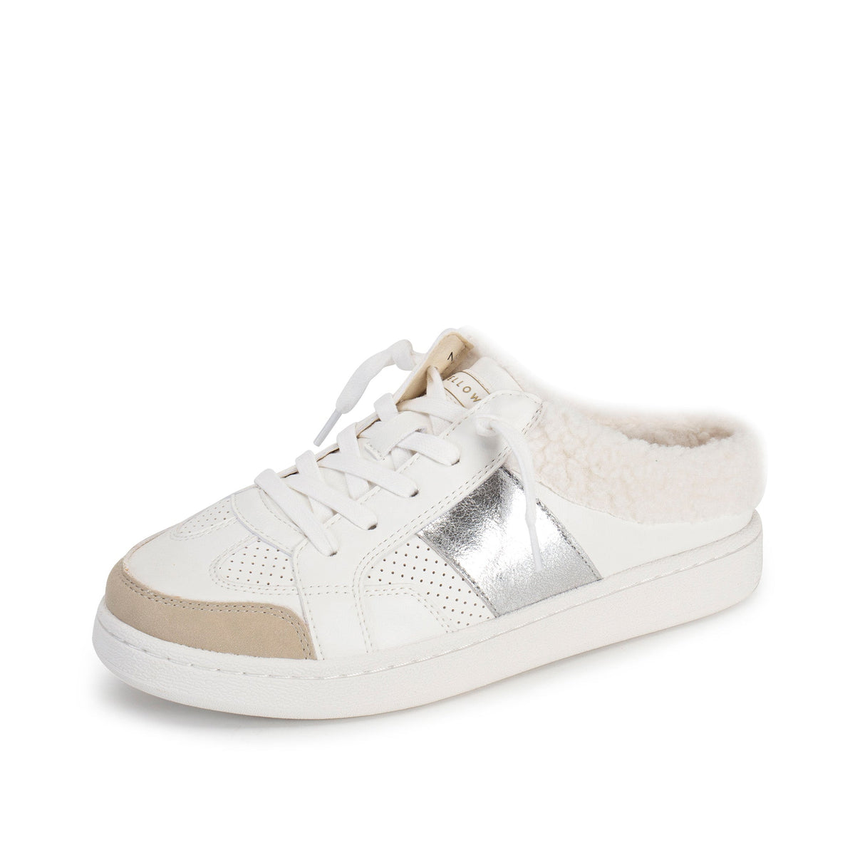Yellow Box Footwear Corbin Shearling Mule Sneaker - White