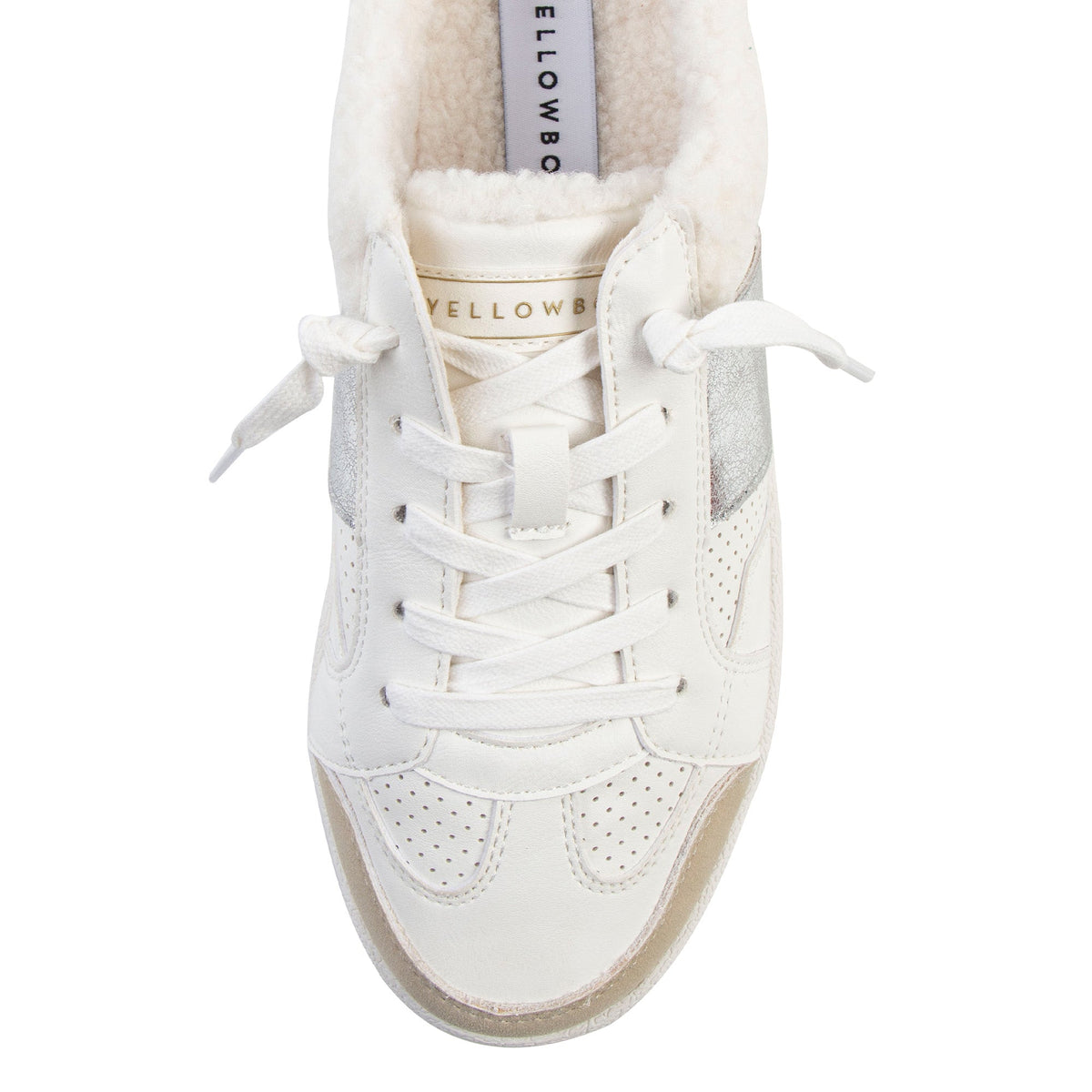 Yellow Box Footwear Corbin Shearling Mule Sneaker - White