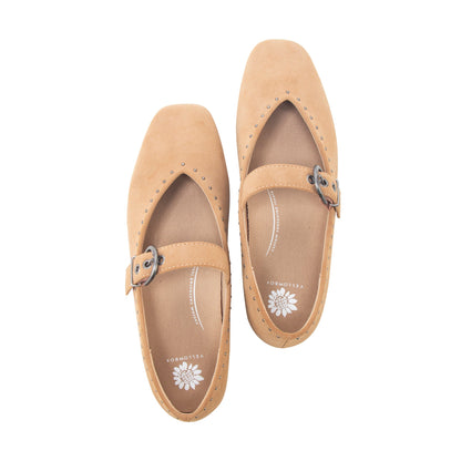Yellow Box Footwear Carina Mary-Jane Flat - Almond