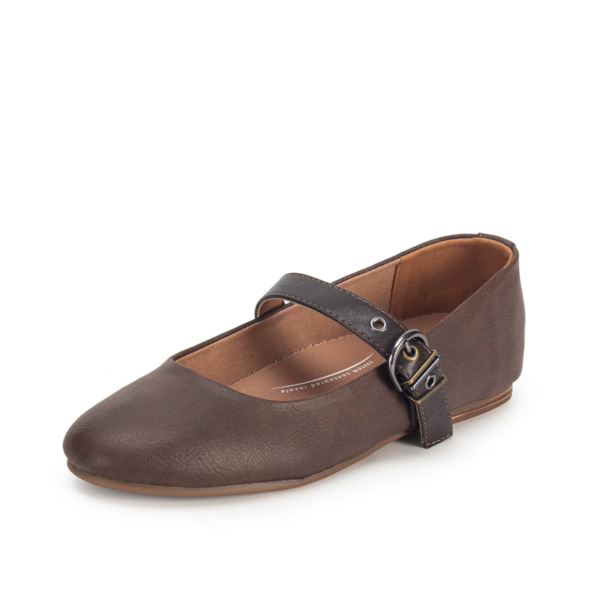 Yellow Box Footwear Elysia Mary-Jane Ballet Flat - Chocolate