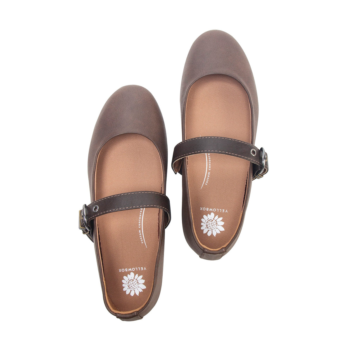 Yellow Box Footwear Elysia Mary-Jane Ballet Flat - Chocolate