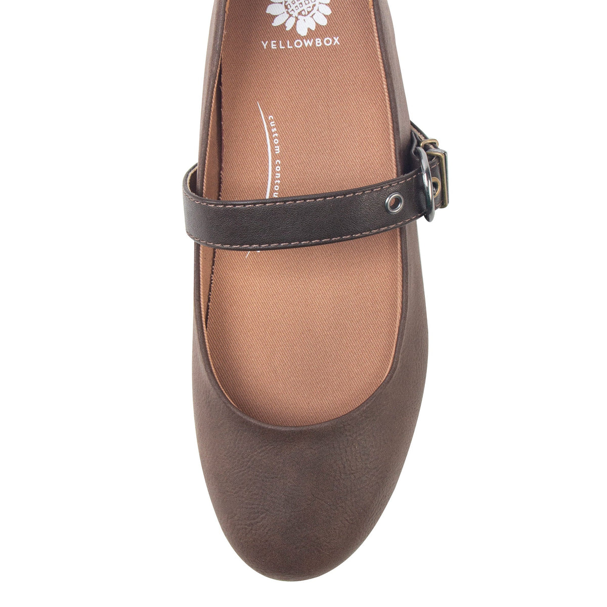 Yellow Box Footwear Elysia Mary-Jane Ballet Flat - Chocolate