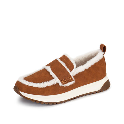 Yellow Box Footwear Ripley Shearling Loafer - Chestnut