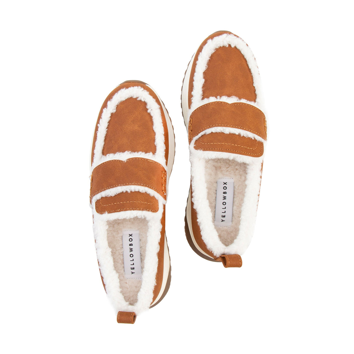 Yellow Box Footwear Ripley Shearling Loafer - Chestnut