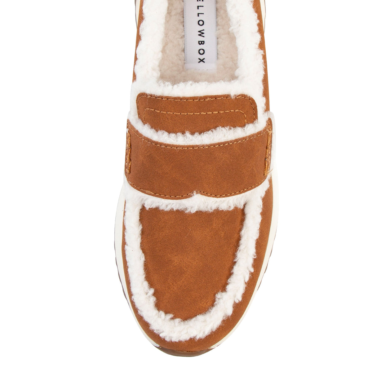 Yellow Box Footwear Ripley Shearling Loafer - Chestnut