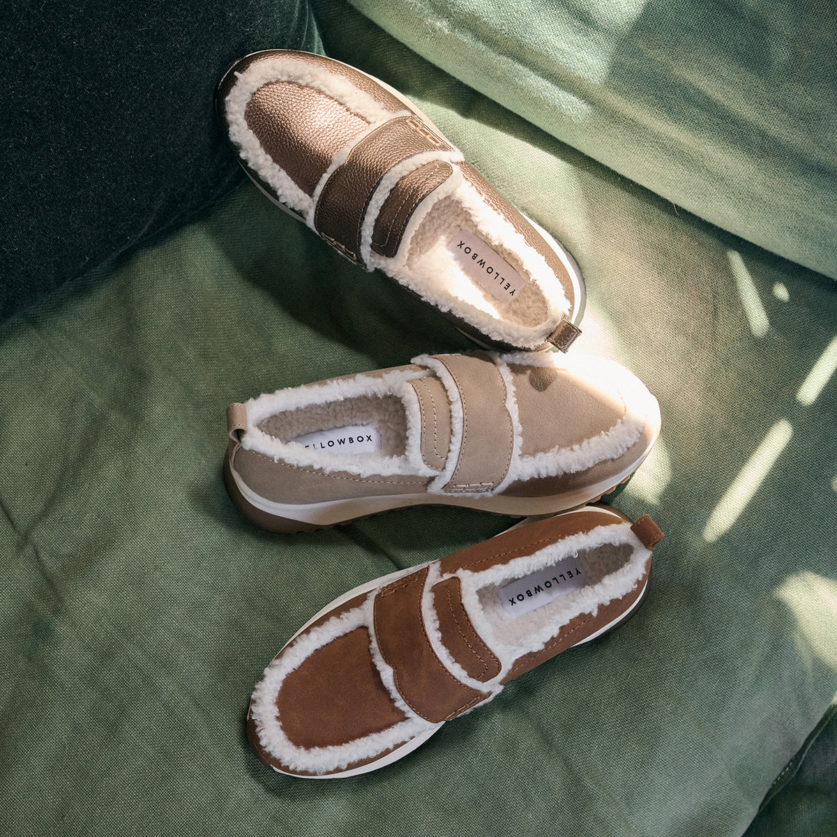Yellow Box Footwear Ripley Shearling Loafer - Chestnut
