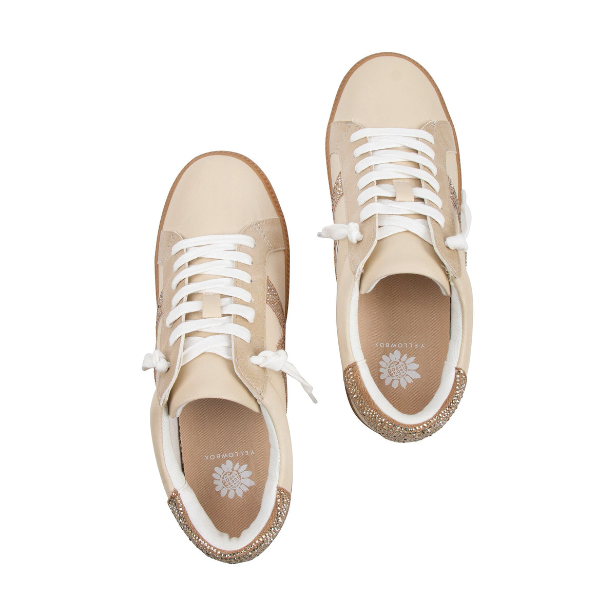 Yellow Box Footwear Ziti Crystal Sneaker - Natural