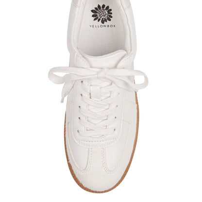 Yellow Box Footwear Zayne Lace-Up Sneaker - White