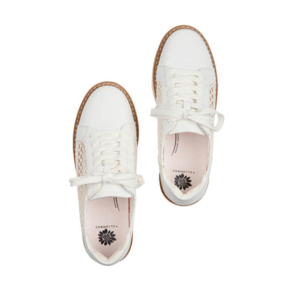 Yellow Box Footwear Mercer Mesh Flatform Sneaker - White