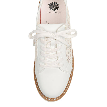 Yellow Box Footwear Mercer Mesh Flatform Sneaker - White