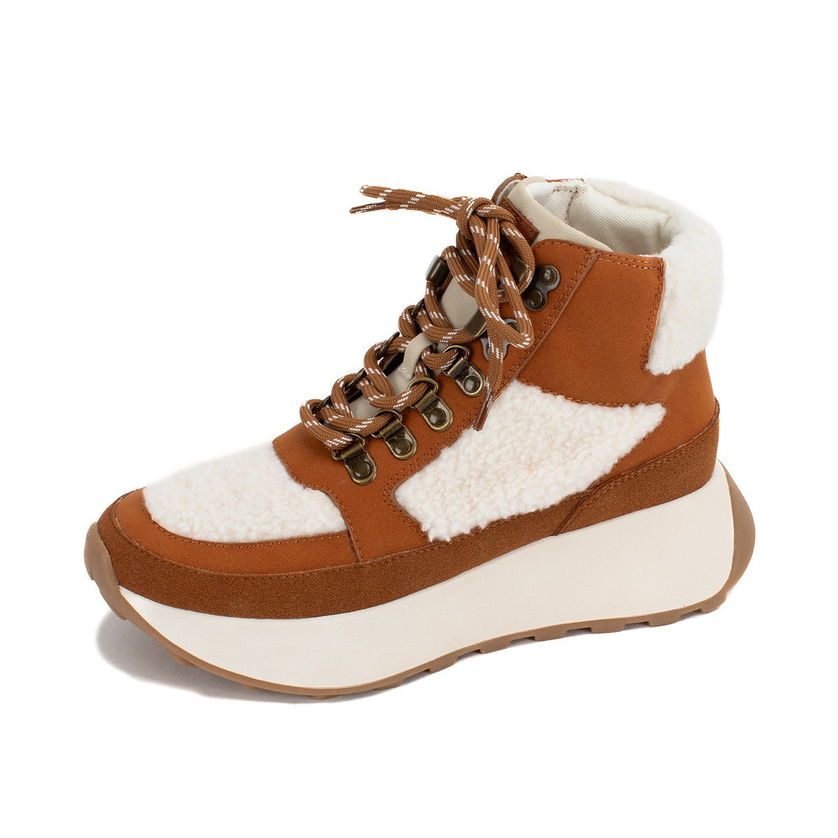 Yellow Box Footwear Hacey Flatform Hiker Boot - Tan