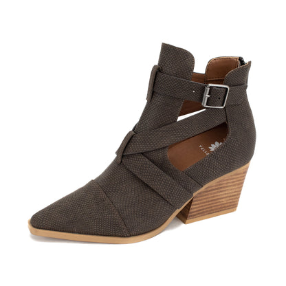 Yellow Box Footwear Canoly Cut-out Bootie - Gray