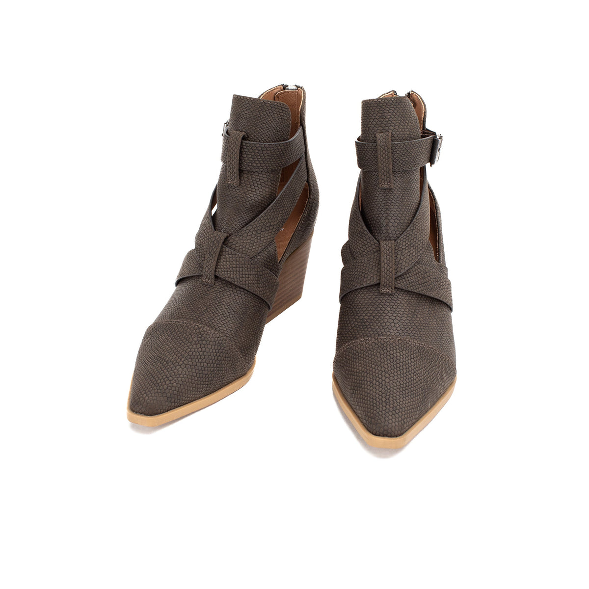 Yellow Box Footwear Canoly Cut-out Bootie - Gray