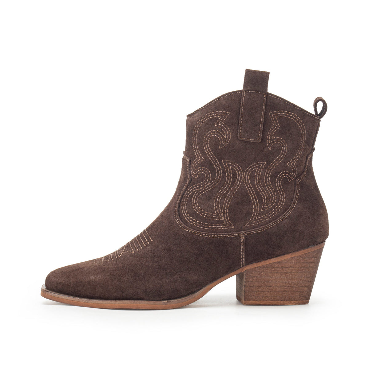 Yellow Box Footwear Brooklyn Embroidered Bootie - Brown