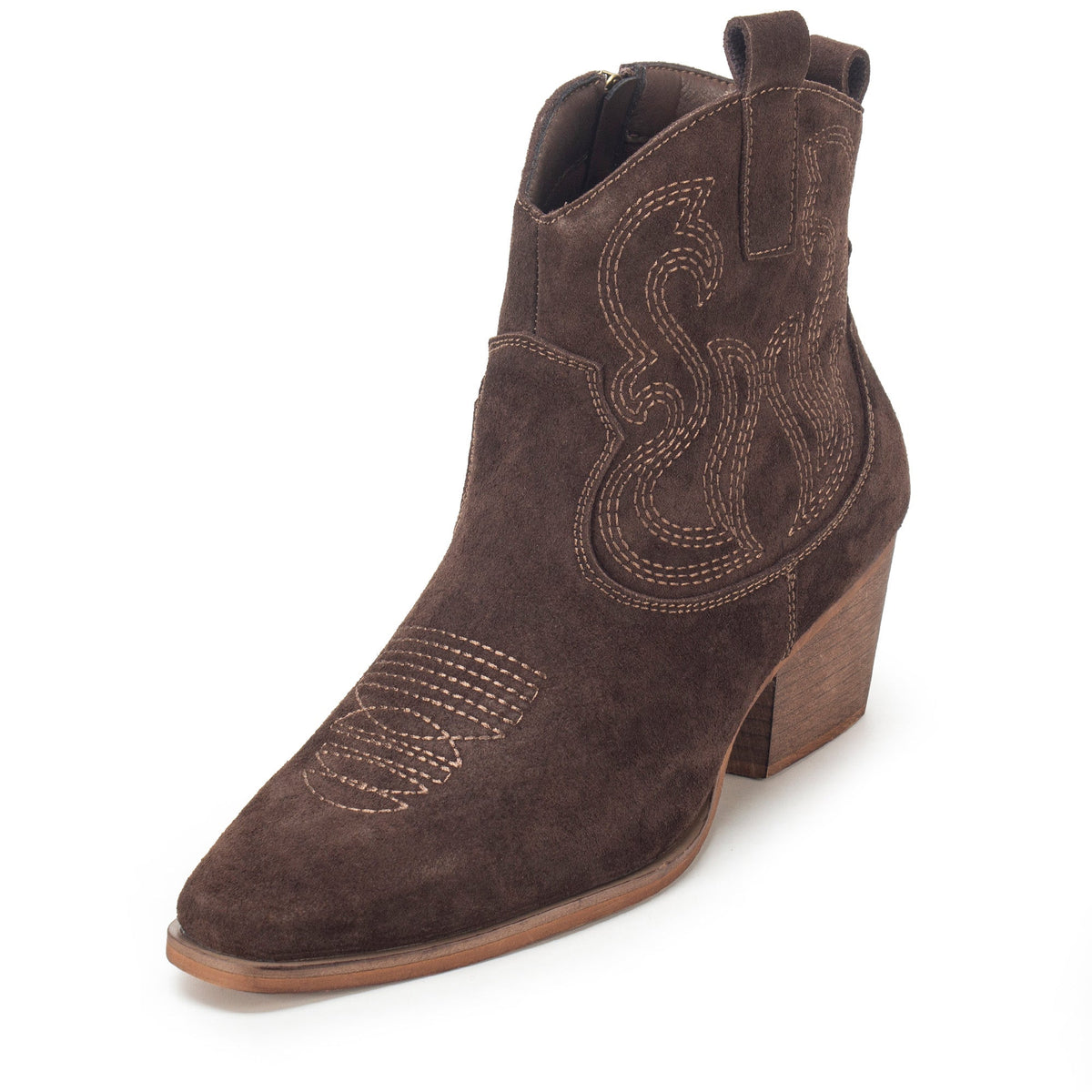 Yellow Box Footwear Brooklyn Embroidered Bootie - Brown