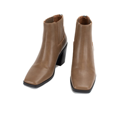 Yellow Box Footwear Milana Heeled Boot - Taupe