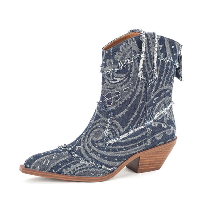 Yellow Box Footwear Lavinia Western Boot - Denim