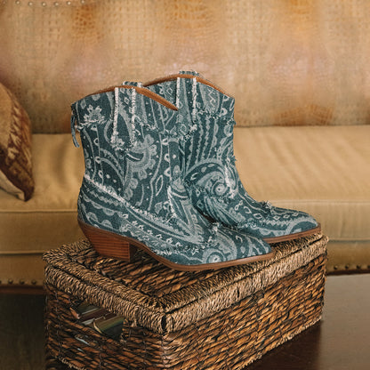 Yellow Box Footwear Lavinia Western Boot - Denim