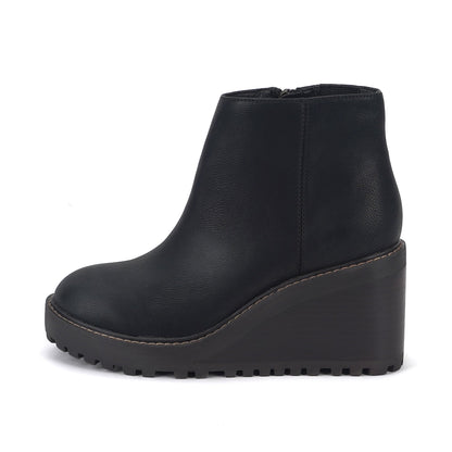 Yellow Box Footwear Alexis Wedge Ankle Boot - Black