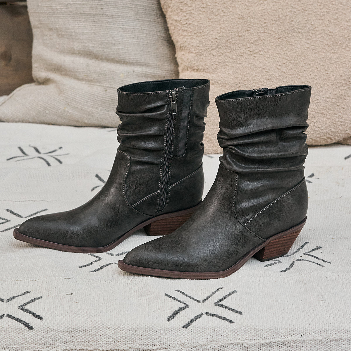 Yellow Box Footwear Caralia Slouch Boot - Gray