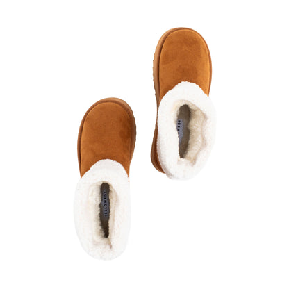 Yellow Box Footwear Hiraya Shearling Flatform Boot - Chestnut