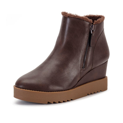 Yellow Box Footwear Analia Shearling Boot - Chocolate