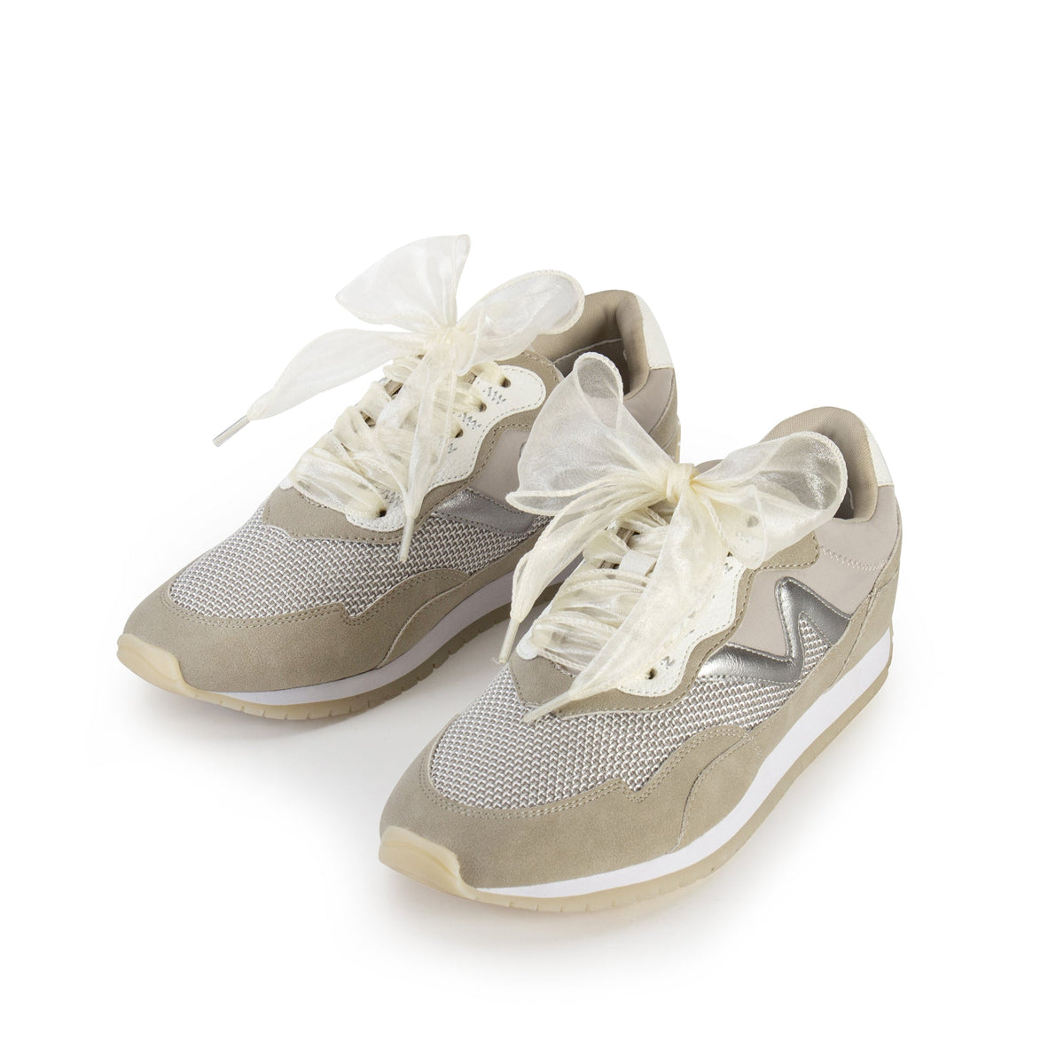 Yellow Box Footwear Organza Ruffled Shoelaces