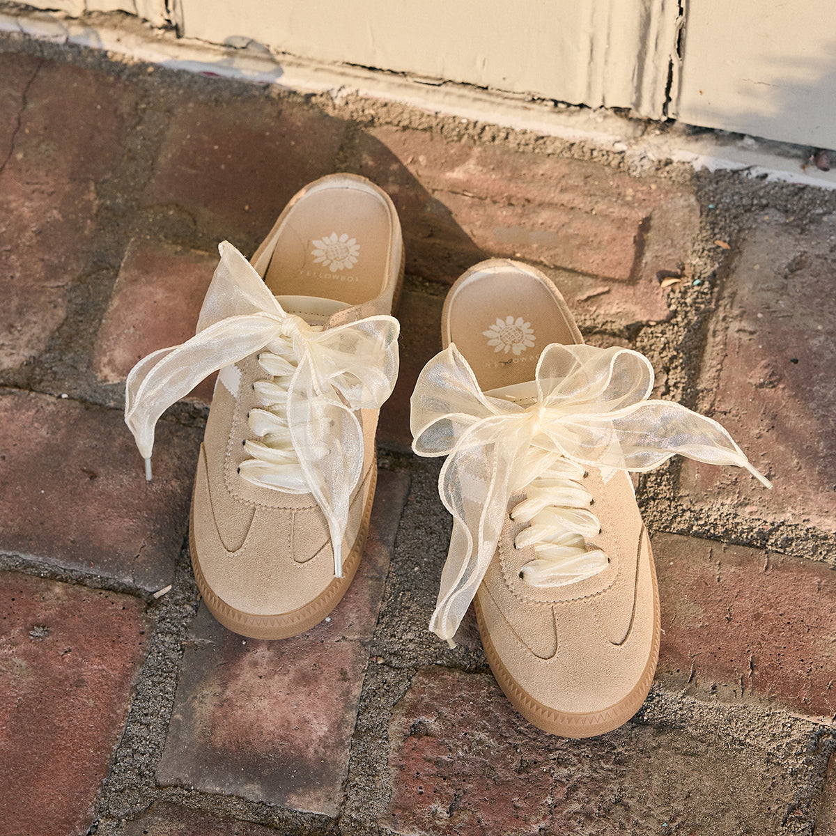Yellow Box Footwear Organza Ruffled Shoelaces