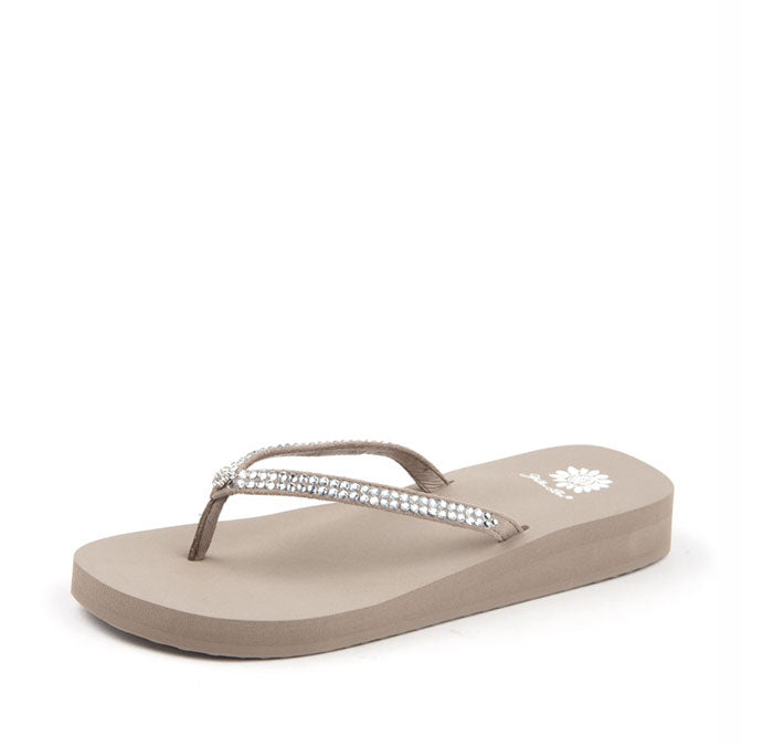 Yellow Box Footwear Jello Rhinestone Sandal - Rich Taupe