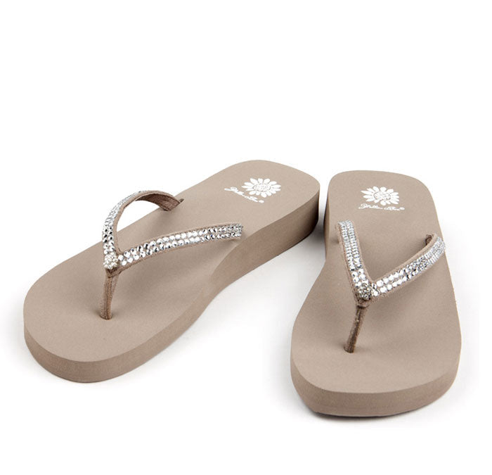 Yellow Box Footwear Jello Rhinestone Sandal - Rich Taupe