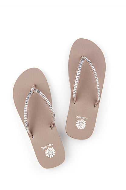 Yellow Box Footwear Jello Rhinestone Sandal - Rich Taupe