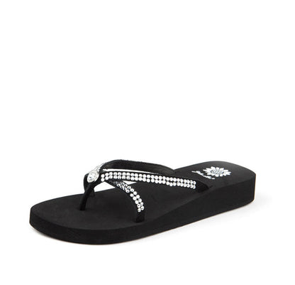 Yellow Box Footwear Stormy Rhinestone Sandal - Black