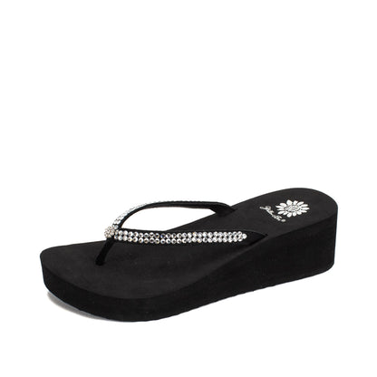 Yellow Box Footwear Custard Wedge Sandal - Black