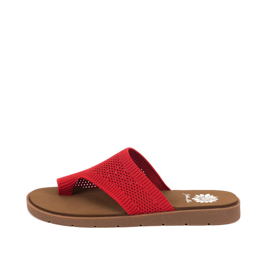 Yellow Box Footwear Feeza Knit Sandal - Red