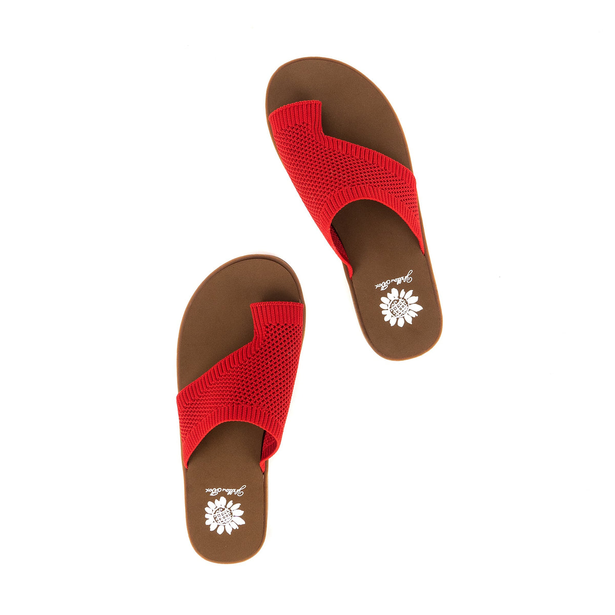 Yellow Box Footwear Feeza Knit Sandal - Red