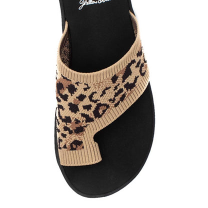 Yellow Box Footwear Feeza Knit Sandal - Leopard