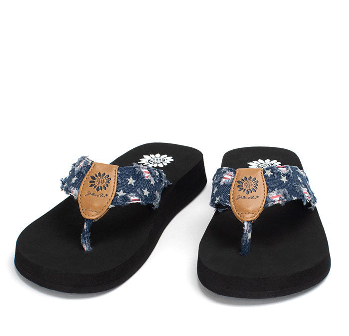 Yellow Box Footwear Firework Flip Flop - Navy
