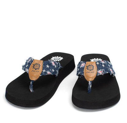 Yellow Box Footwear Firework Flip Flop - Navy