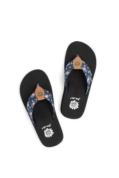 Yellow Box Footwear Firework Flip Flop - Navy