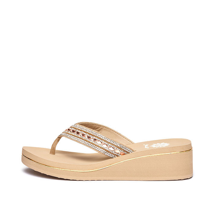 Yellow Box Footwear Marcy Wedge Sandal - Taupe