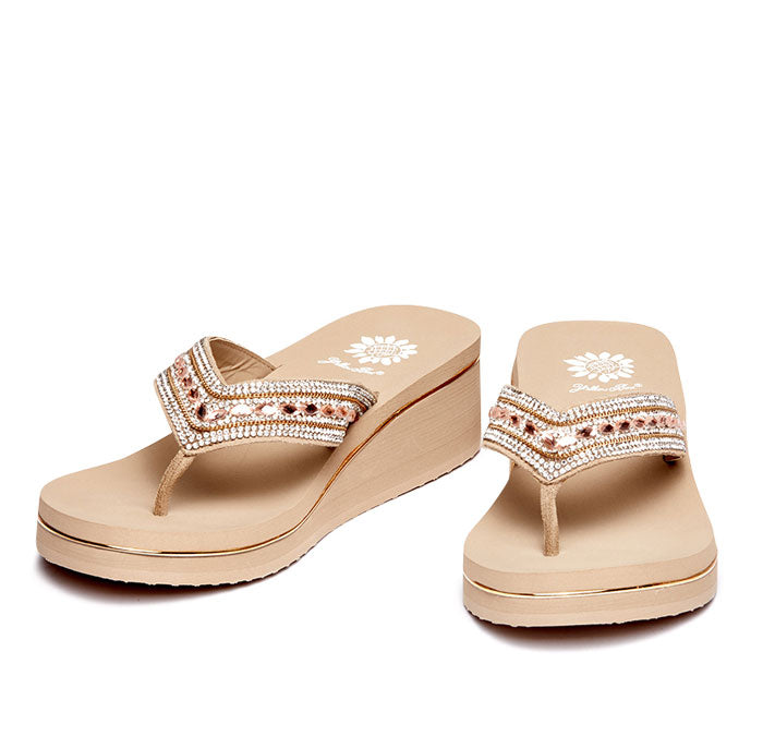 Yellow Box Footwear Marcy Wedge Sandal - Taupe