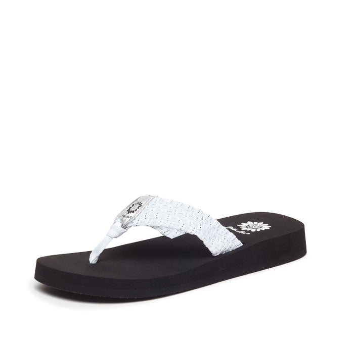 Yellow Box Footwear Soleil Flip Flop - White Silver