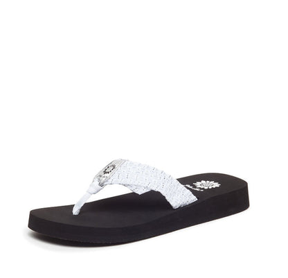Yellow Box Footwear Soleil Flip Flop - White Silver