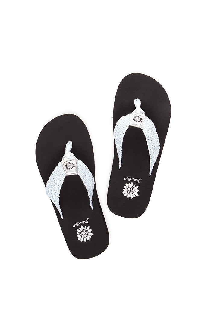 Yellow Box Footwear Soleil Flip Flop - White Silver