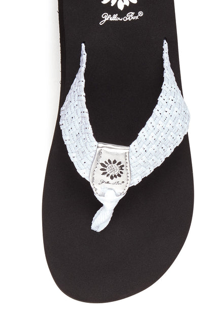 Yellow Box Footwear Soleil Flip Flop - White Silver