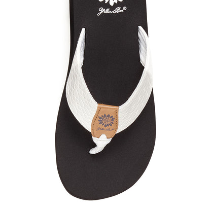 Yellow Box Footwear Flax Flip Flop - White
